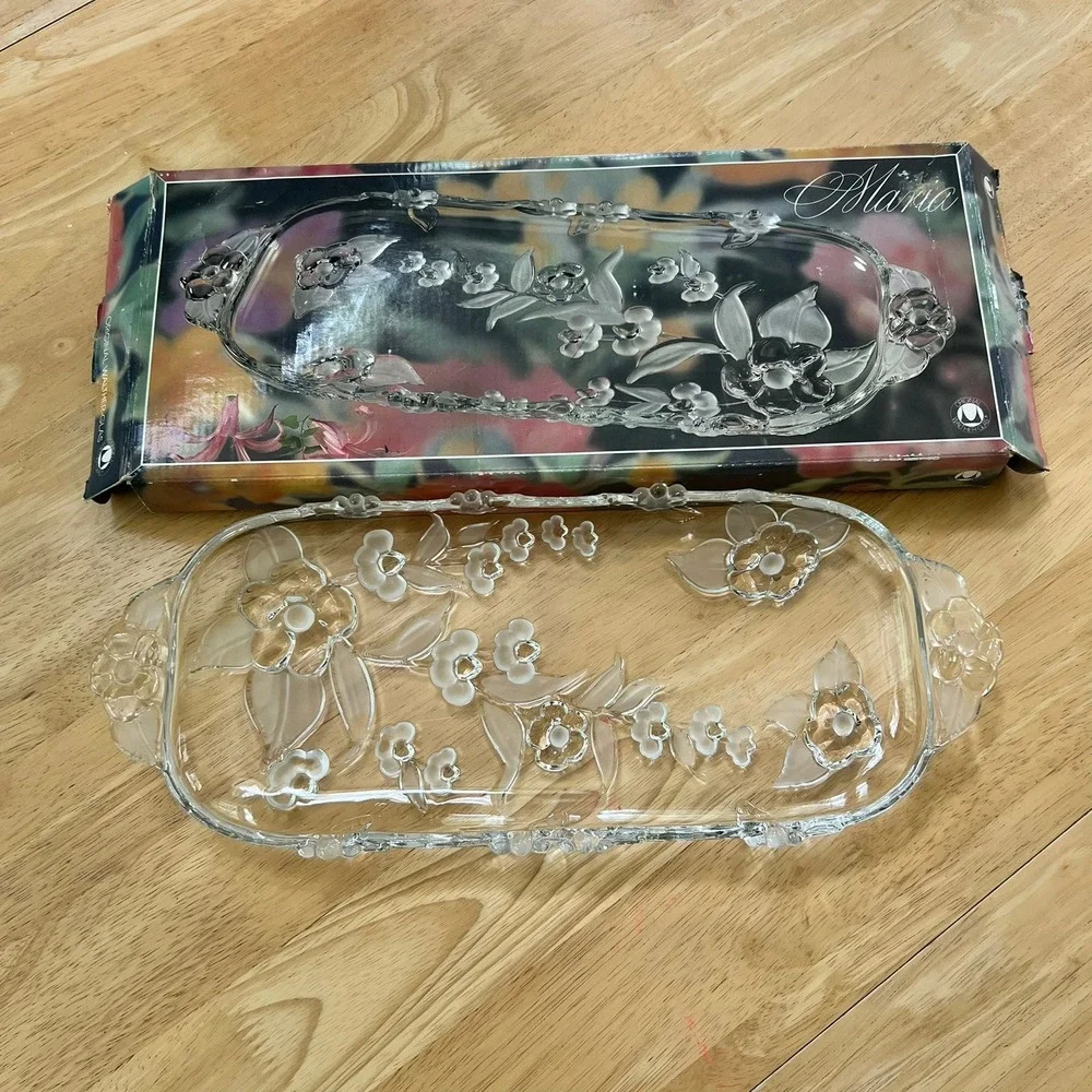 Mikasa Spring Medley Crystal Tray 15.5